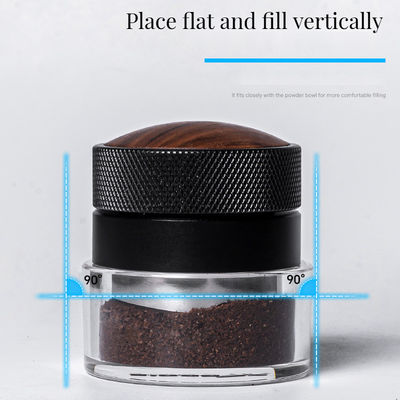 Barista Coffee Tamper 51mm 53mm 58.35mm en acier inoxydable avec une casquette en bois de noyer