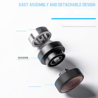 Barista Coffee Tamper 51mm 53mm 58.35mm en acier inoxydable avec une casquette en bois de noyer