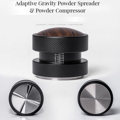 58mm Espresso tamper ensemble en acier inoxydable avec un bouchon en bois de noyer Durable et écologique