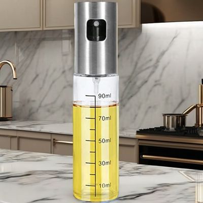 Pulvérisateur d'huile d'olive en acier inoxydable et en verre pour ustensiles de cuisine de camping 17,8*4cm