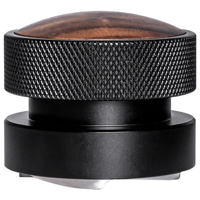 51mm 53mm 58.35mm Espresso Tamper Noix de bois Cap en acier inoxydable Matériau métallique