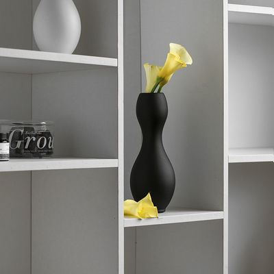 Vase en céramique noir et blanc minimaliste moderne glaçage pigmenté décoratif fleur de table