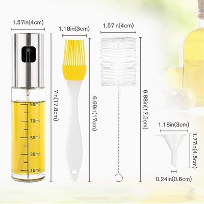 Lecythus argent cuisine maison BBQ pulvérisateur pour l'huile de gril Dispensateur de bouteille de cuisson 2024