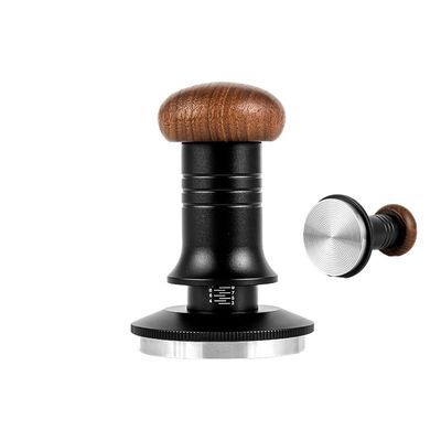 Réglable 51/53/58mm Manche en bois massif Set de manipulateur de café pour la cuisine du barista