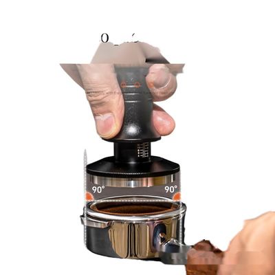 Accueil Espresso Profondeur réglable Base ondulée en acier inoxydable Manipulateur de café avec poignée en bois massif 51/53/58mm Set