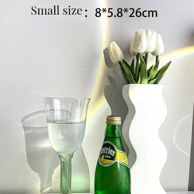 Décoration de table à manger au ciel étoilé Vase en céramique blanche moderne et élégante pour la décoration intérieure