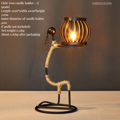 Porte-bougie en fer en argent aromathérapie Idéal pour la décoration de la maison Décoration de mariage