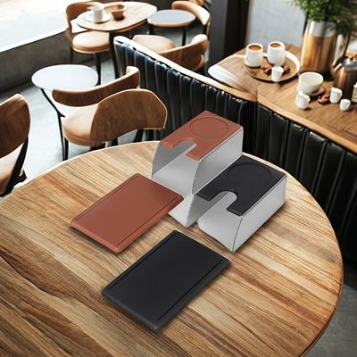 Barista professionnel plateau de cafetière avec des accessoires de thé à base de bois massif