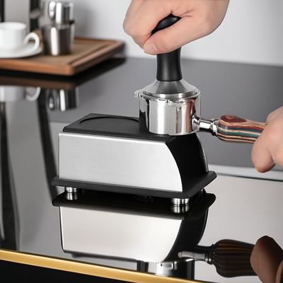 Barista Espresso Porte-coupe à café écologique Design sur mesure en acier inoxydable noir