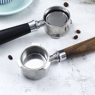 Portfiltre à café en bois en acier inoxydable 51 mm en céramique en bois massif