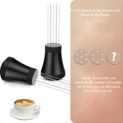 Distributeur d'aiguilles d'espresso en acier inoxydable noir