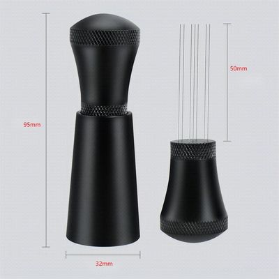 Distributeur d'aiguilles d'espresso en acier inoxydable noir
