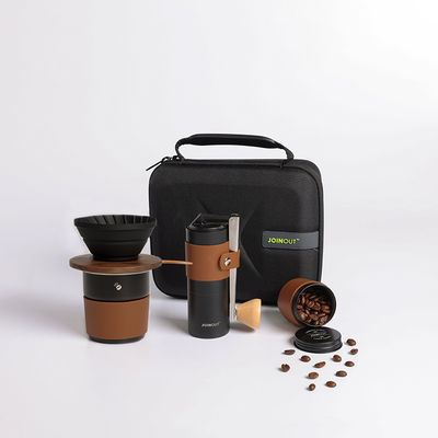 Set de café en acier inoxydable durable Conception compacte Broyeur à main portable en verre