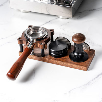 58mm Portafilters Station de tamponage en bois massif pour toutes les tailles de tamper Organisez votre maison