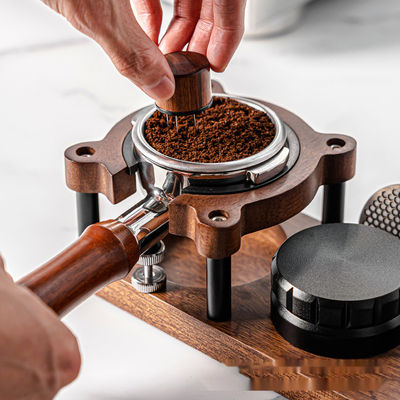 58mm Portafilters Station de tamponage en bois massif pour toutes les tailles de tamper Organisez votre maison