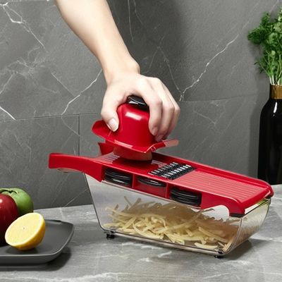 Outils de cuisine durables en stock polyvalents à 16 lames en bambou en acier inoxydable Chopper alimentaire