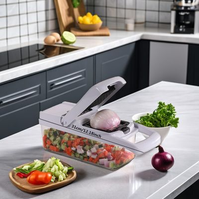 Coupeuse de fruits et légumes en bambou polyvalente 22 en 1 Taille personnalisée Coupeuse de légumes à la main
