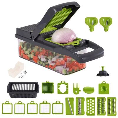Coupeuse de fruits et légumes en bambou 22 en 1 outils de cuisine durables pour les cuisines occupées