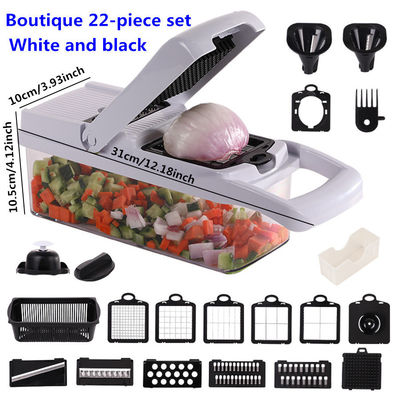 Coupeuse de fruits et légumes en bambou 22 en 1 outils de cuisine durables pour les cuisines occupées