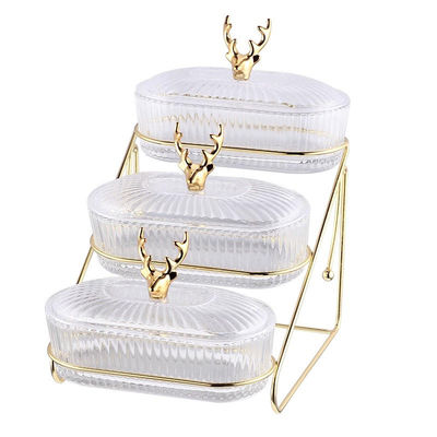 Minist artisanal plateau de service en plastique pour les desserts Noix retour à l'école Design moderne