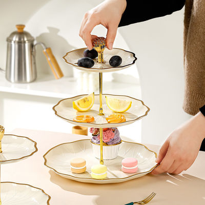 Élégante plaque en papier en céramique à 3 couches pour le brunch de Pâques