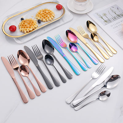 Ensemble de couverts en acier inoxydable durable 24 pièces pour les mariages à domicile