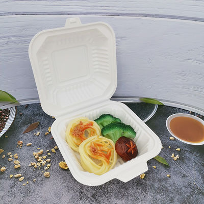 Boîtes à repas en plastique carré blanche empilés pour aller-retour conteneurs alimentaires avec couvercles de sécurité micro-ondes