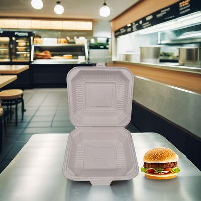 Boîtes à repas en plastique carré blanche empilés pour aller-retour conteneurs alimentaires avec couvercles de sécurité micro-ondes