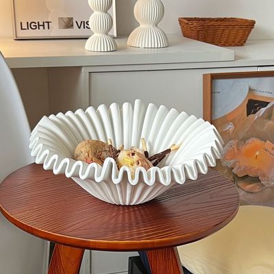 Plaque en PET ronde multicolore de luxe pour servir des salades et des collations lors de soirées de cuisine moderne