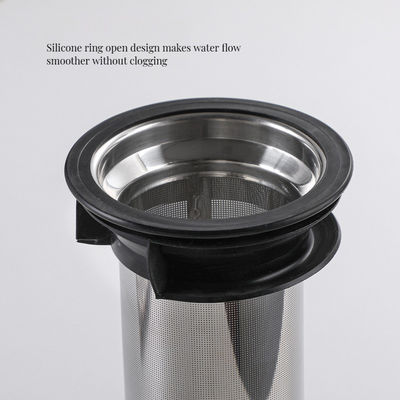 Bouteille d'eau en verre à borosilicate élevé de 1L/1.4L avec filtre en acier inoxydable durable