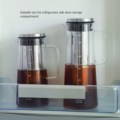 Bouteille d'eau en verre à borosilicate élevé de 1L/1.4L avec filtre en acier inoxydable durable