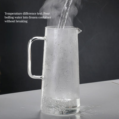 Bouteille d'eau en verre résistante aux températures élevées de 1L/1.4L pour le café et les fruits à brasser à froid