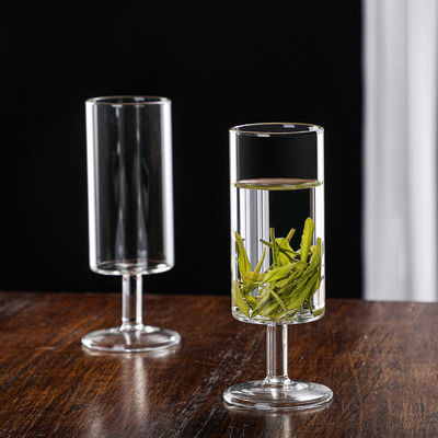 Coupe en verre personnalisée de 200 ml de capacité pour un infuseur de thé vert résistant à la température élégante