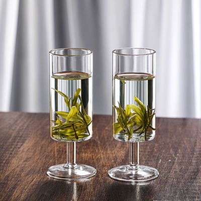 Coupe en verre personnalisée de 200 ml de capacité pour un infuseur de thé vert résistant à la température élégante