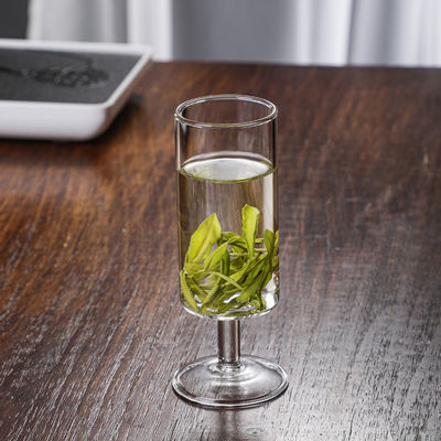 Infuseur de thé en verre à haute cylindrée droite pour le thé vert de qualité alimentaire sûre de 200 ml