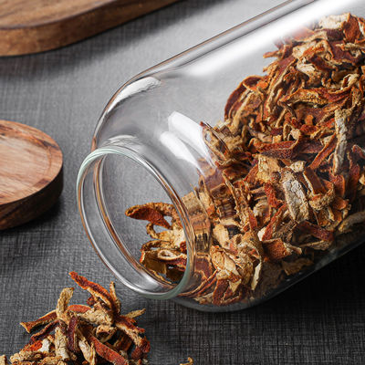 Grand bocal en verre avec couvercle en bois La meilleure façon de conserver les assaisonnements dans la cuisine