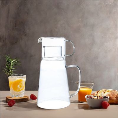 Carafe en verre pour tasse de jus d'eau chaude ou froide Production moderne et résistante aux températures