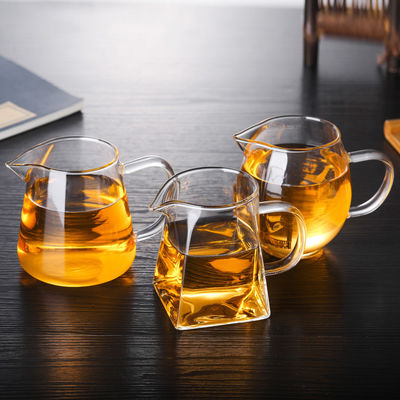 Tailles personnalisées 500ml-1L verre borosilicate tasses de thé Kung Fu avec poignées à haute température