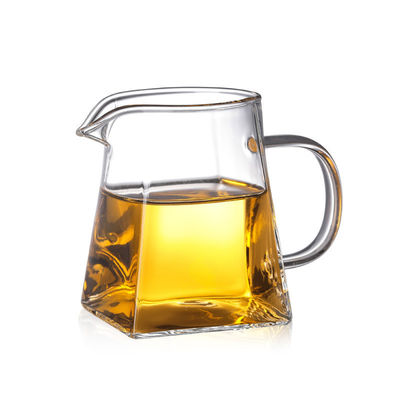350-950 ml de verre borosilicate transparent carré pour les tasses de thé et de café
