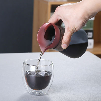 Type de pressage à la main, verre borosilicate, cafetière à goutte à goutte à la main avec filtre en acier inoxydable