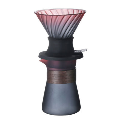 Type de pressage à la main, verre borosilicate, cafetière à goutte à goutte à la main avec filtre en acier inoxydable