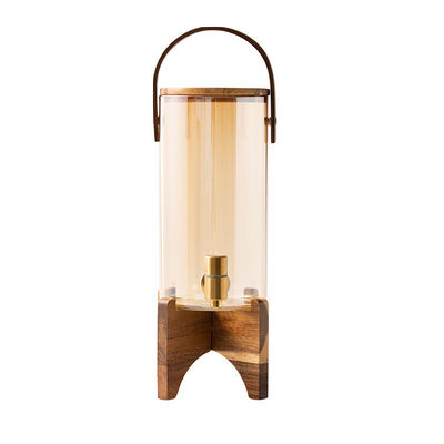 Dispenser de verre en bois pour le jus de citron