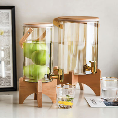 Bouteilles d'eau Sports Bpa Dispenser en verre de couleur personnalisé 2800-7000ml Capacité pour les fêtes de thé au jus de citron