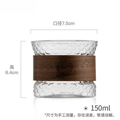 Logo personnalisé 150 ml de verre à haute borosilicate à double paroi tasse de thé café pour les voyages modernes