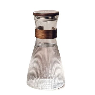 Ensemble de boissons en verre borosilicate de haute taille personnalisé pour les bouteilles d'eau froide domestiques modernes