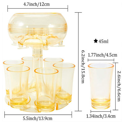 Dispenser et porte-verre à 6 gouttes pour les amateurs de cocktails de bière et de whisky