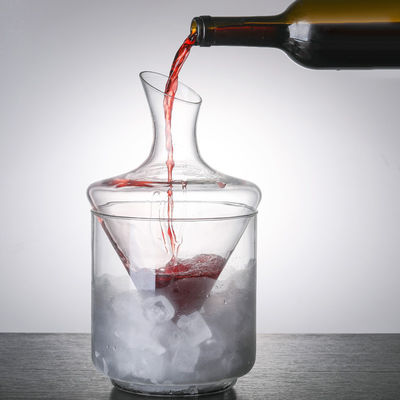Bouteille de décanter verre à haute borosilicate clair 1000ml avec un design élégant et moderne