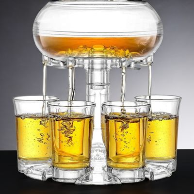 Dispenser et porte-verre de 6 shots exquis pour les cocktails de bière et de whisky