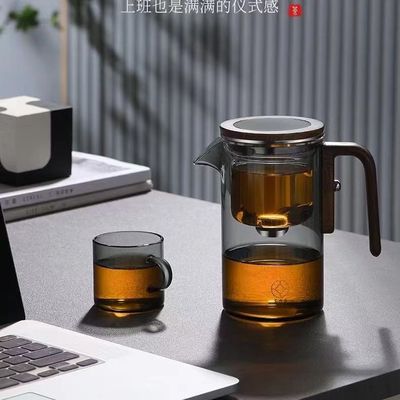 Théière en verre en céramique adaptée à l' eau à haute et basse température avec infuseur de thé