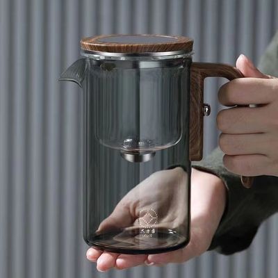 Commercial Tea Party Outils mignons Une théière en verre ondulé à la mode d'une capacité de 520 à 720 ml